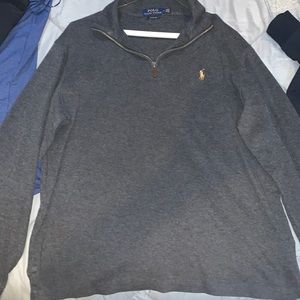 Polo Ralph Lauren Grey Quarter-Zip Sweater